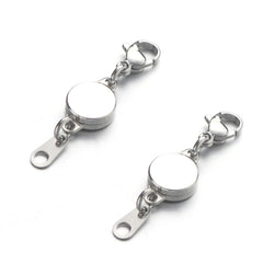 Stainless Steel Magnetic Clasps for Jewelry, 18K Gold Plated Magnetic Jewelry Clasps for Necklaces Bracelet Extender Jewelry Making Silver