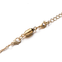 Zpsolution 6mm Oval Shape Magnetic Jewelry Clasps 8 Pcs Golden