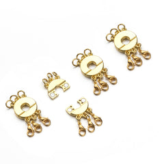 Layered Necklace Clasp, Locking Magnetic Multi Necklace Clasp, Necklace Separator for Layering 3 Strands Gold