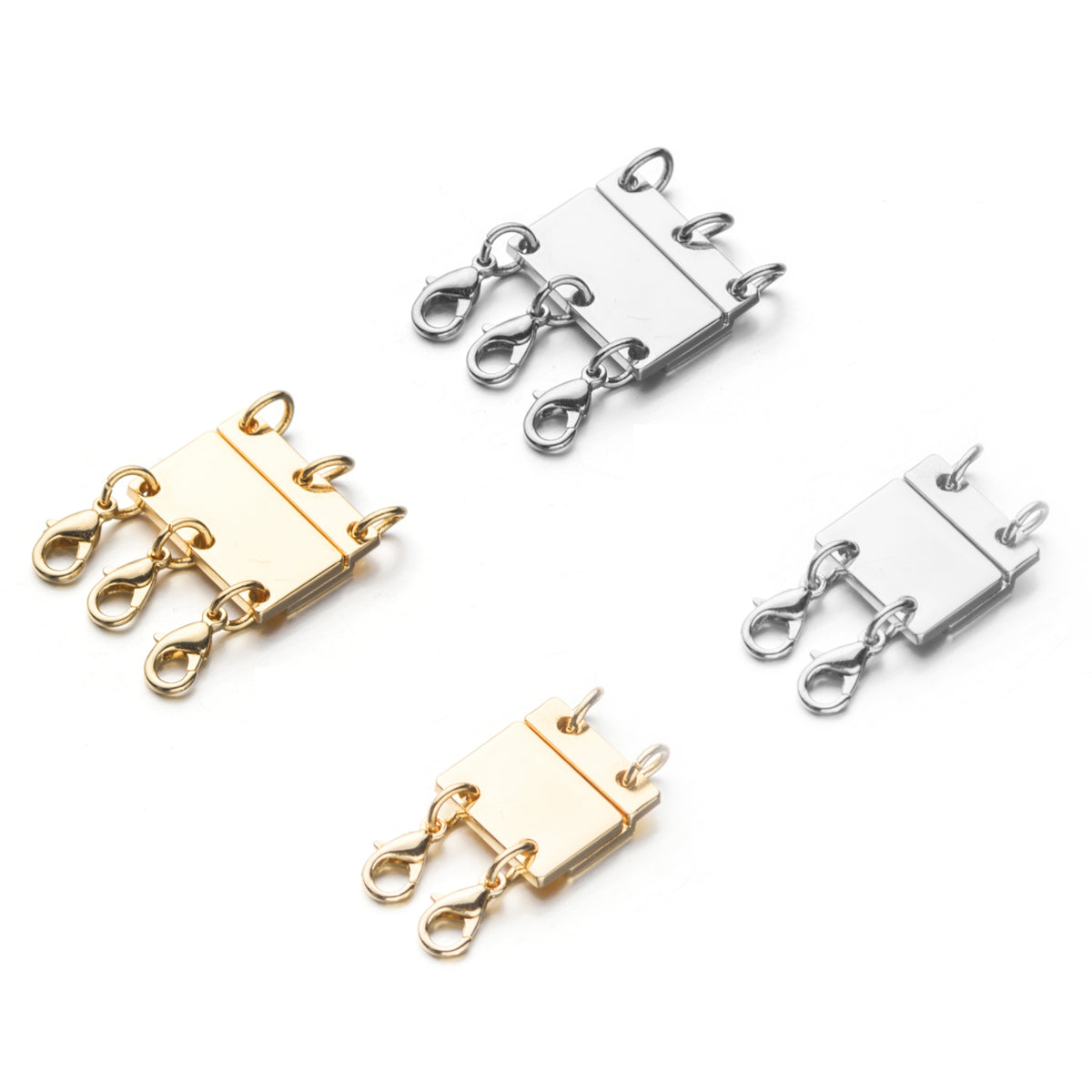 Screw Locking Magnetic Necklace Clasps and Closures Safety Easy Jewelry  Clasps 6mm Light and Small Keep The Clasp in Back 8pcs Silver