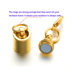 Screw Locking Magnetic Clasps Closures Safety Easy Jewelry Clasps