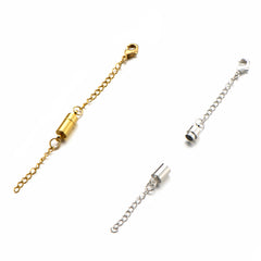 Magnetic Necklace Clasps with Extender Chains Lobster Clasps