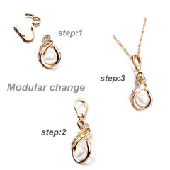 Double Opening Interchangeable Infinity Repair Pendant Bail Clasp