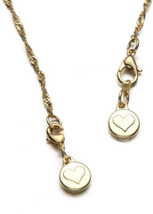 Locking Magnetic Bracelet Necklace Clasps with Heart Badge