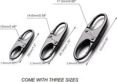 3 Size Zipper Clips Anti Theft for Backpack, Luggage