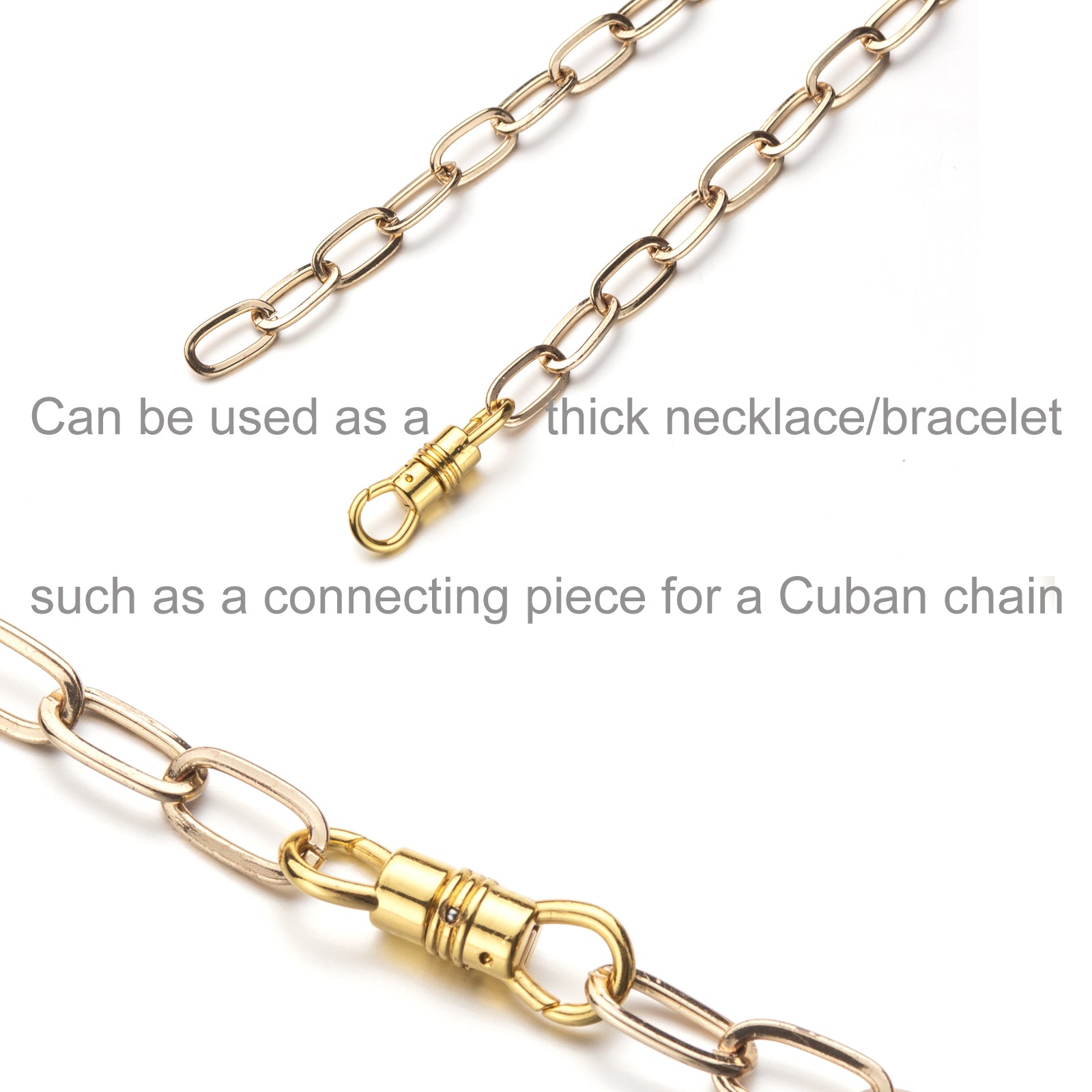 Double Opening Swivel Clasp for Necklace, Clasp Connector for Pendant, Necklace Charm Holder