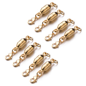 Zpsolution 6mm Oval Shape Magnetic Jewelry Clasps 8 Pcs Golden