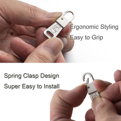 Stainless Steel Zipper Pull Replacement for Suitcase Backpacks Easy Use for Broken or Missing Zipper Pulls