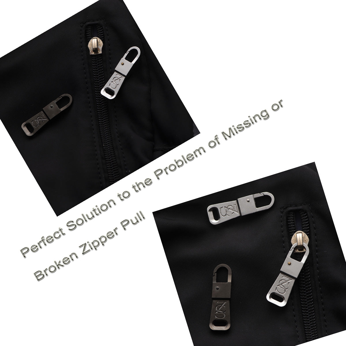 Stainless Steel Zipper Pull Replacement for Suitcase Backpacks Easy Use for Broken or Missing Zipper Pulls