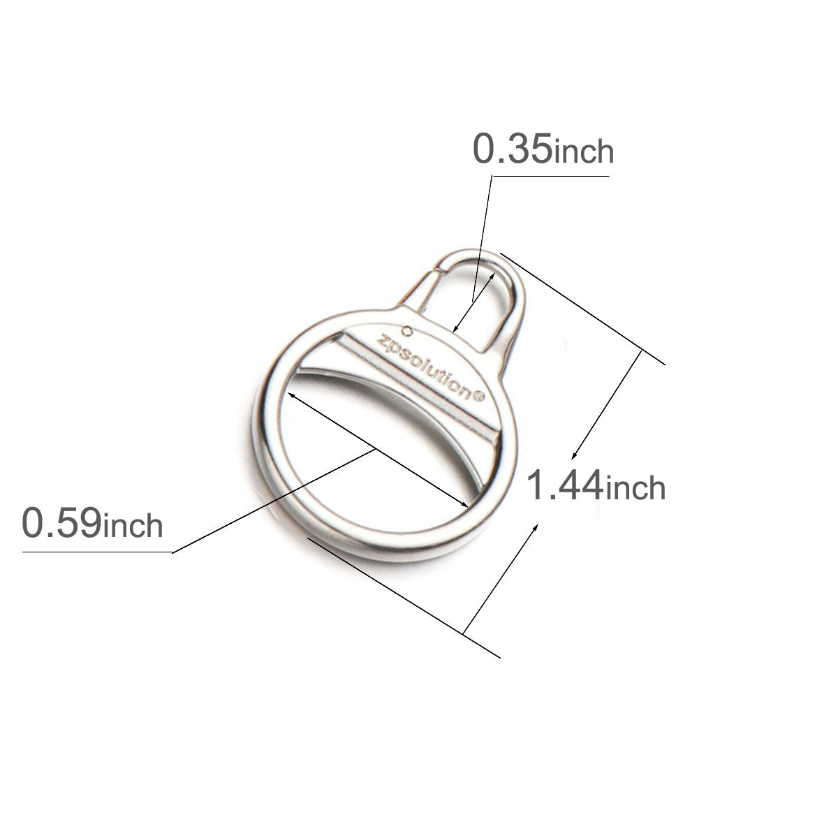 Stainless Steel Ring Zipper Pull Replacement - More Sturdy Zipper Pull Fix - Easy Use for Jacket Backpacks Boots