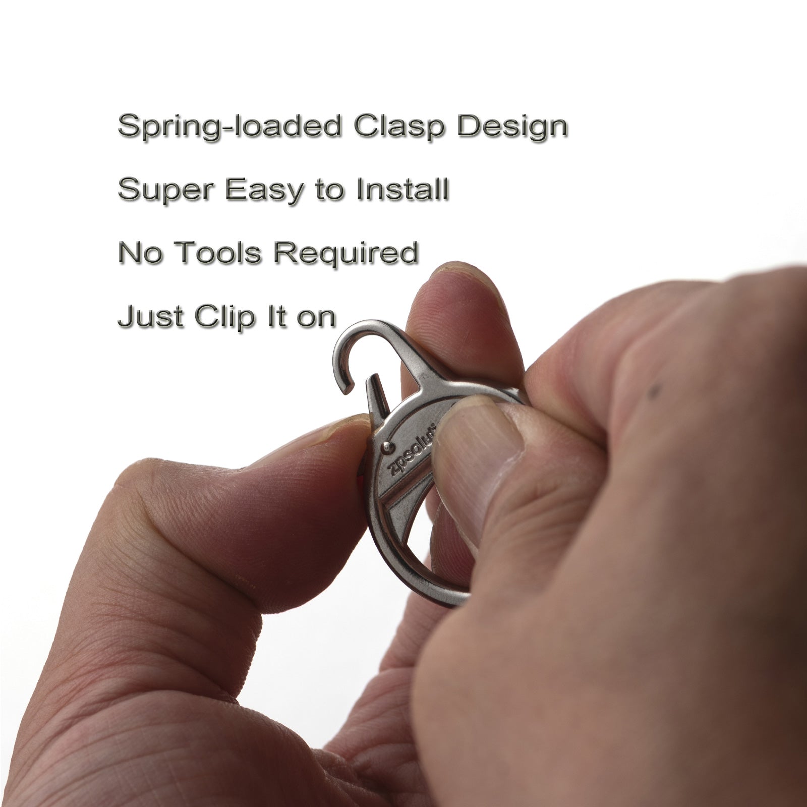 Stainless Steel Ring Zipper Pull Replacement - More Sturdy Zipper Pull Fix - Easy Use for Jacket Backpacks Boots