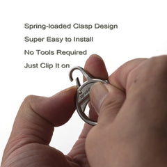 Stainless Steel Ring Zipper Pull Replacement - More Sturdy Zipper Pull Fix - Easy Use for Jacket Backpacks Boots