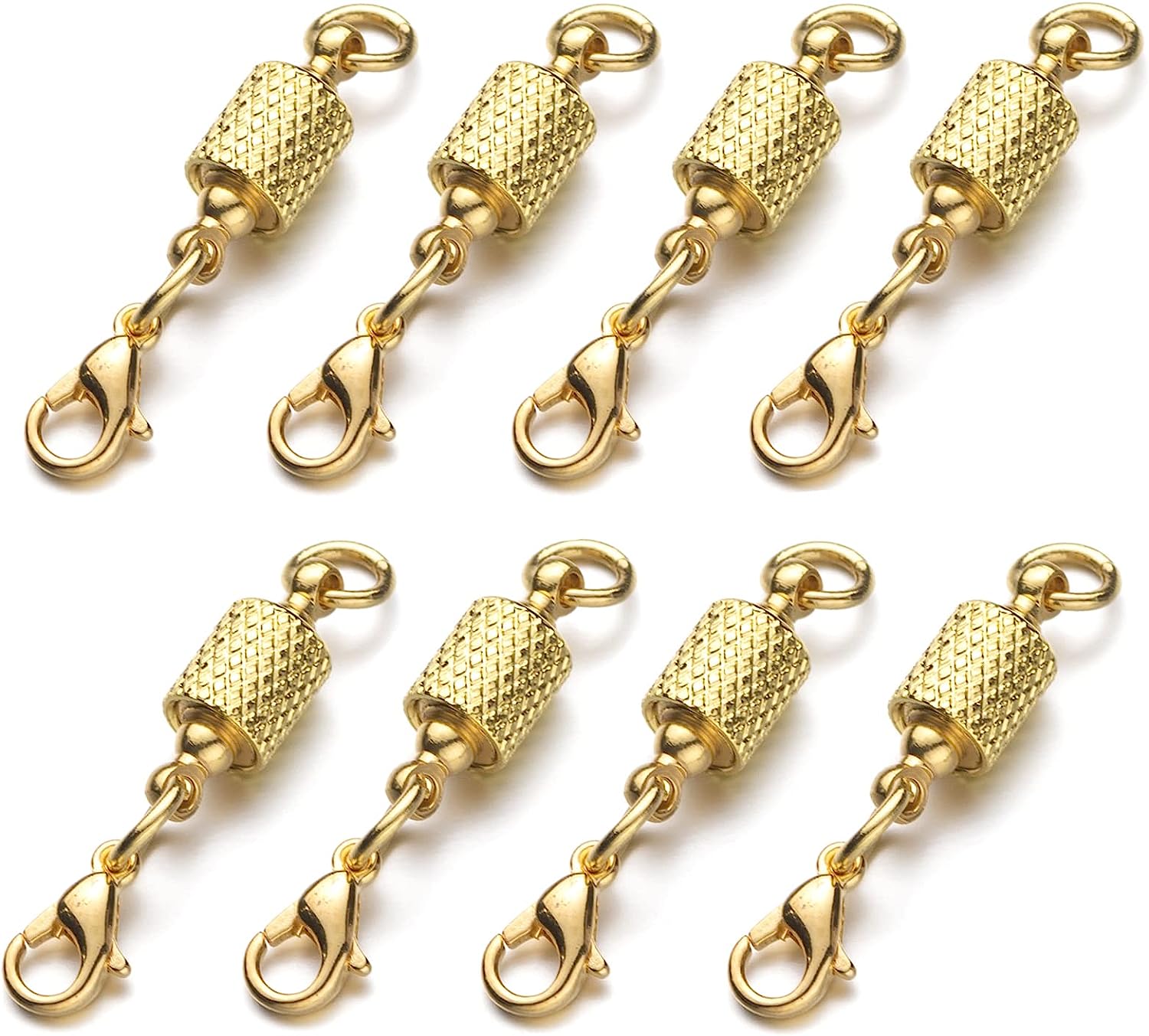 4 Sizes Slide Clasp Lock Necklace Connectors Multi Strands Slide Tube  Spacer Clasps Necklace Bracelet Chain Extenders for DIY Layered Anklets Necklace  Jewelry Making Crafts 14 Pcs Golden Silver Tone : Amazon.in: