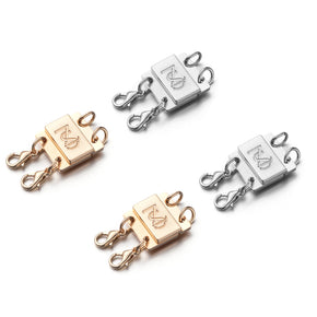 Locking Magnetic Double Necklace Layering Clasp, Separator for Stackable Necklaces