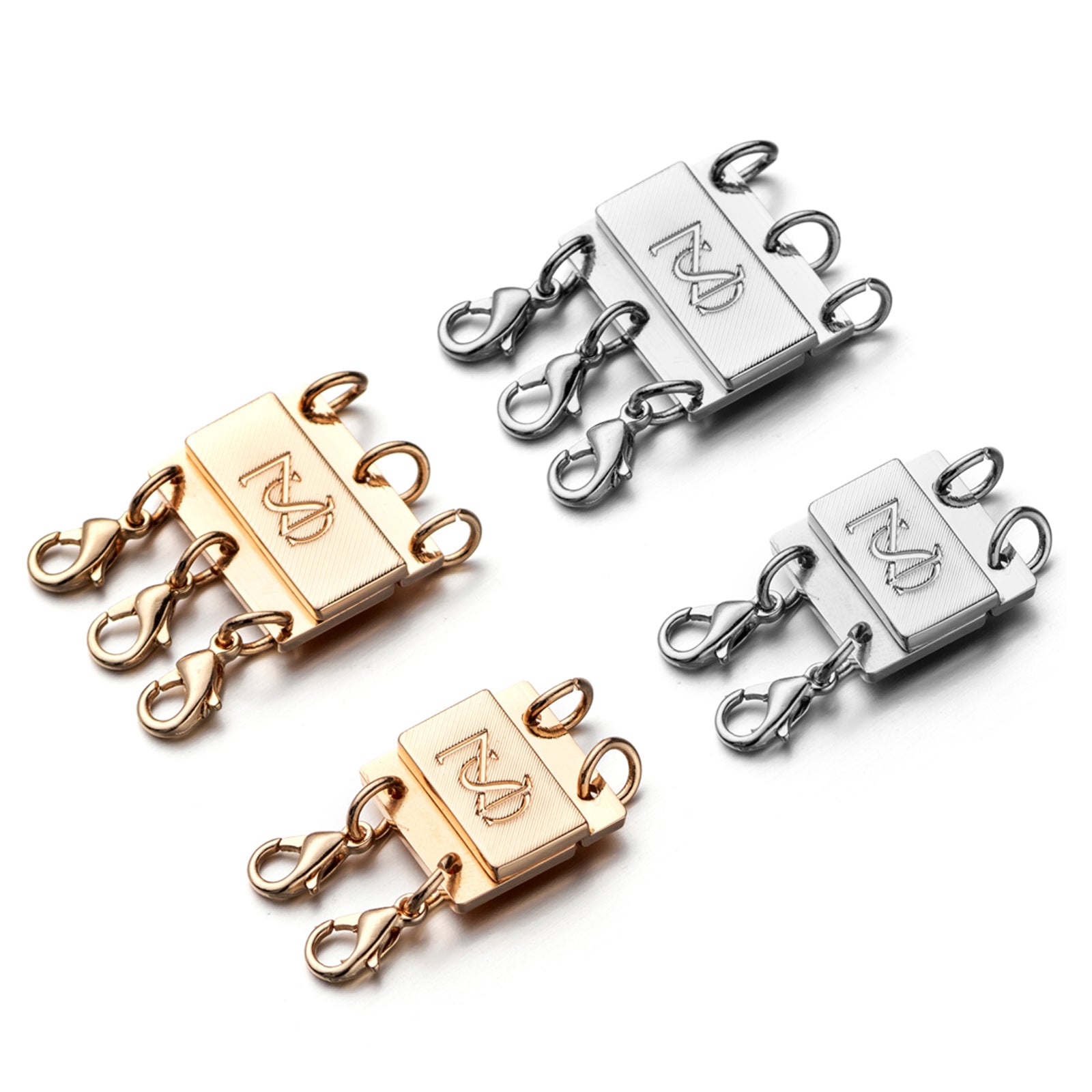 Screw Locking Magnetic Necklace Clasps and Closures Safety Easy Jewelry  Clasps 6mm Light and Small Keep The Clasp in Back 8pcs Silver