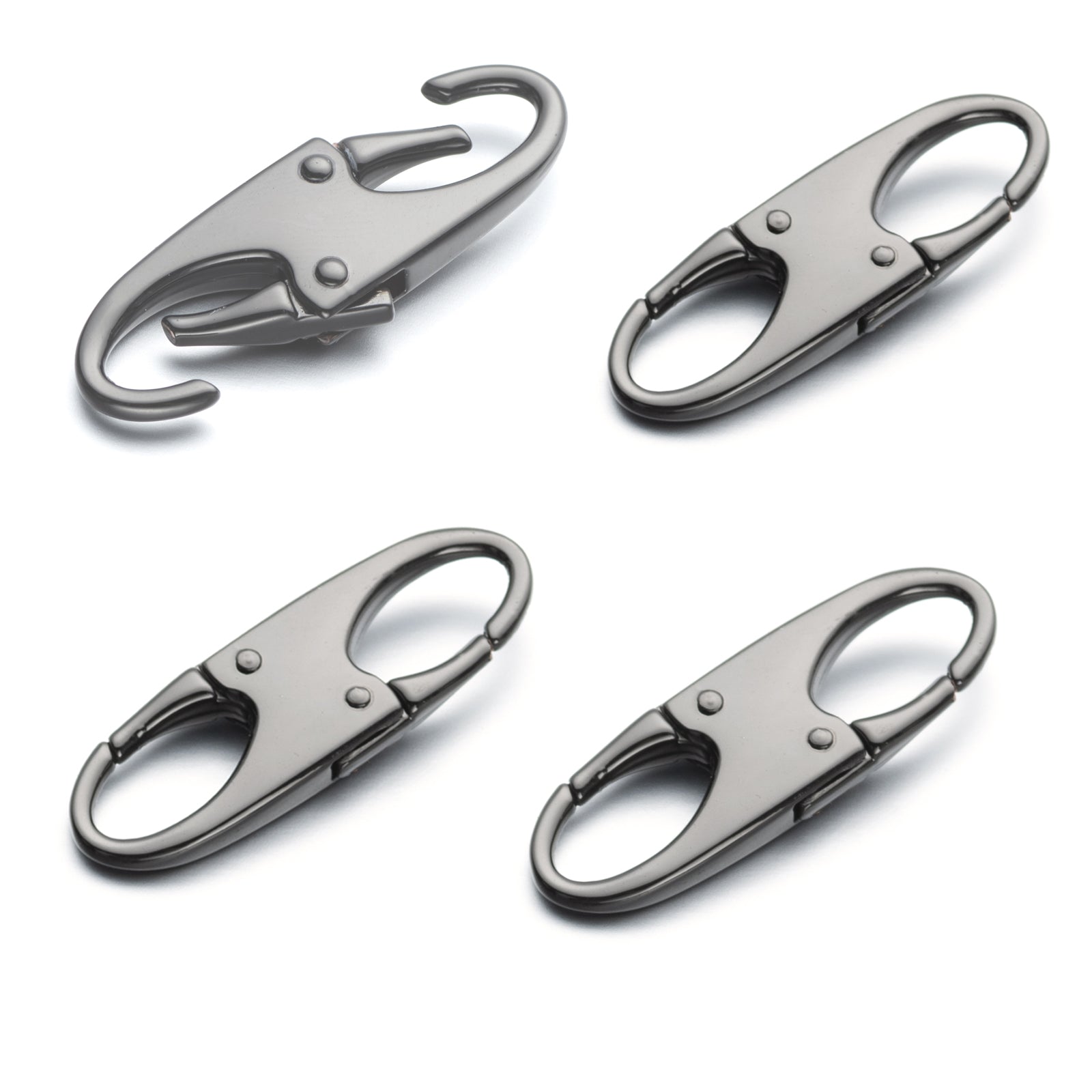 20 Pieces S Carabiner Small Alloy Snap Hook Zipper Clips Anti Theft S  Shaped Double Carabiner