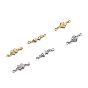 Double Lobster Claw Clasp Extender Connector for Necklaces Bracelets