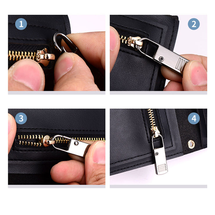 Zpsolution Zipper Pull Tab Replacement Metal Zipper Handle Mend Fixer for  Suitcases Luggage Jacket Backpacks Coat Boots