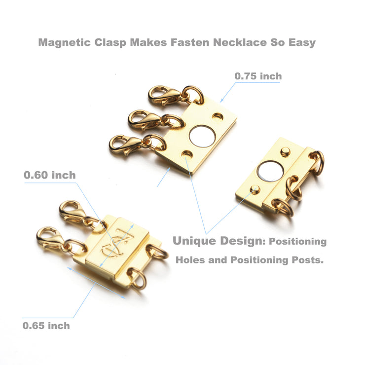 Zpsolution Screw Locking Magnetic Necklace Clasps Safety Magnetic