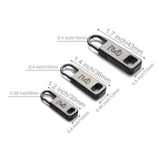 3 Size Luggage Zipper Pulls Replacement - Easy Repair for Broken and Missing Zipper Pulls