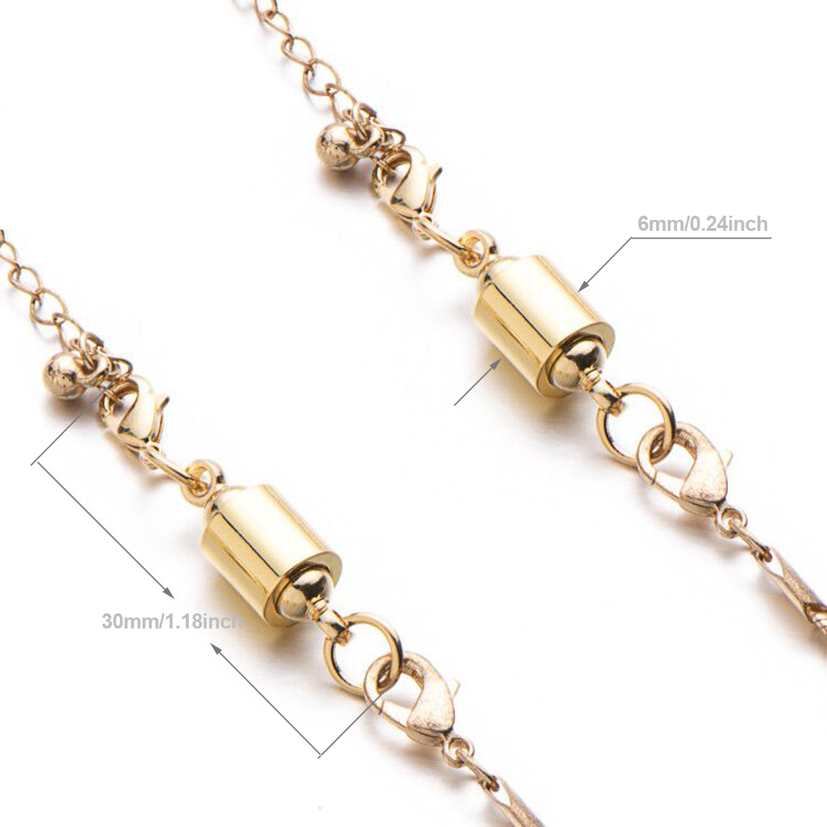 Screw Locking Magnetic Jewelry Clasps for Necklaces Bracelets