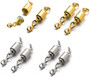 Zpsolution Screw Magnetic Clasps 6mm for Necklaces Safety Magnetic Locking Jewelry Clasp Converter