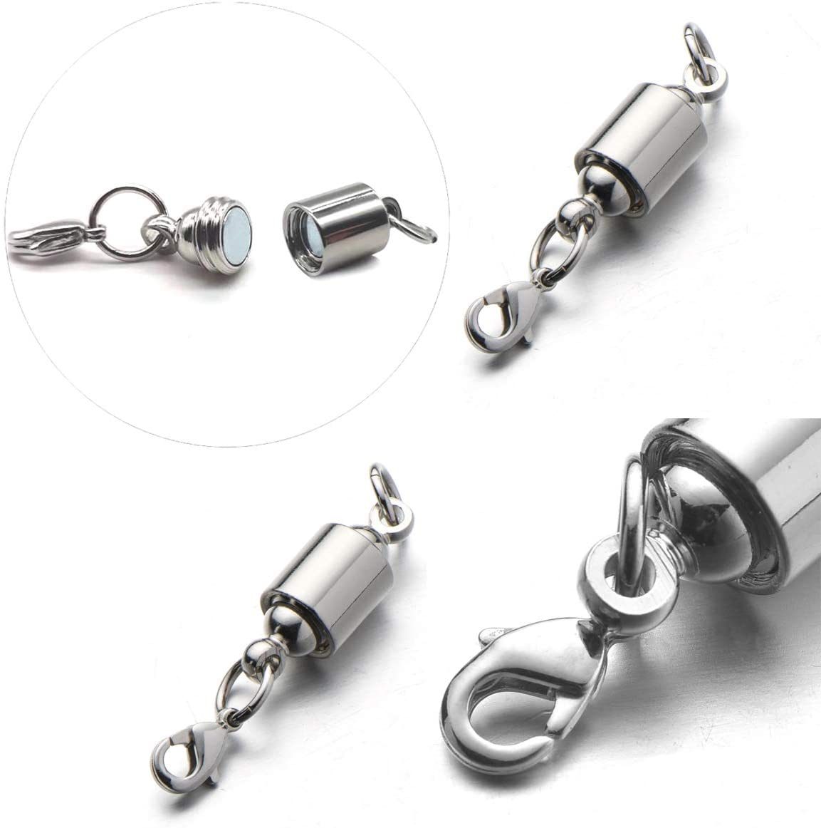 Screw Locking Magnetic Necklace Clasps Safety Magnetic Jewelry Clasps