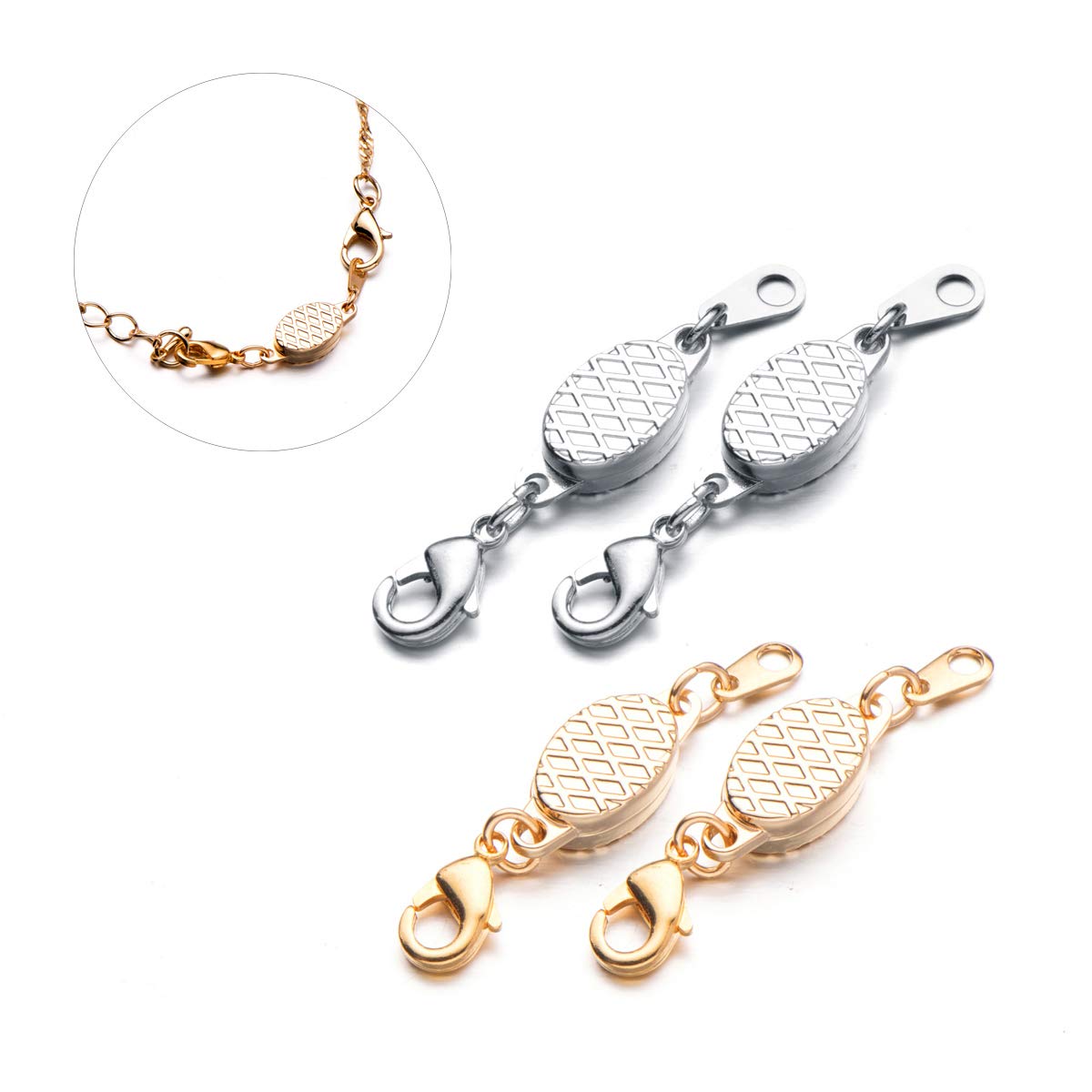 Locking magnetic on sale necklace clasps