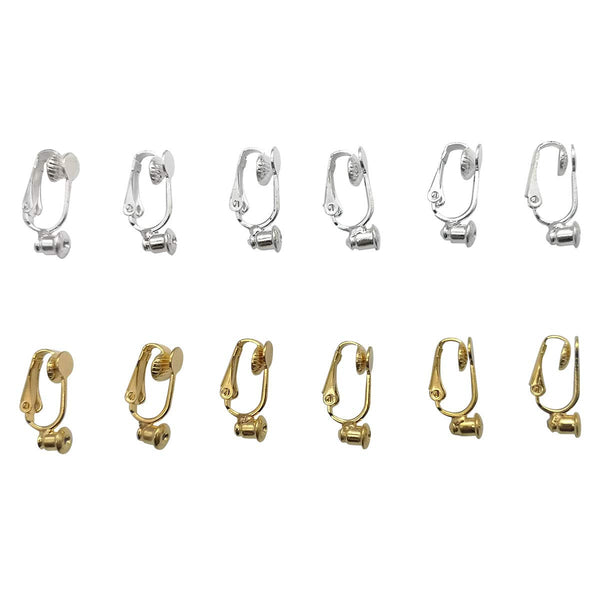 Clip on Earrings Converter Components with Post for Non-Pierced Ears