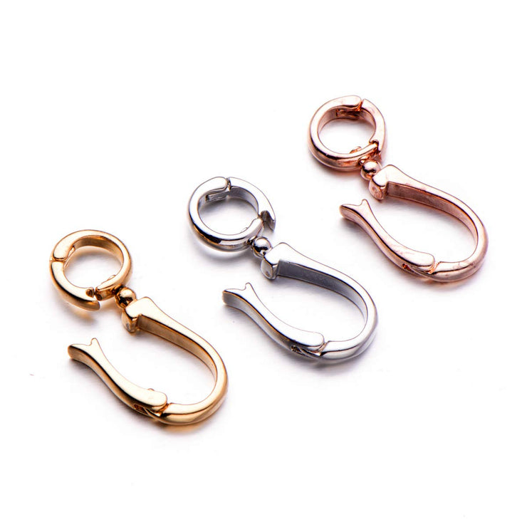 8Pcs 2 Colors Brass Enhancer Shortener Clasps Interchangeable Bail