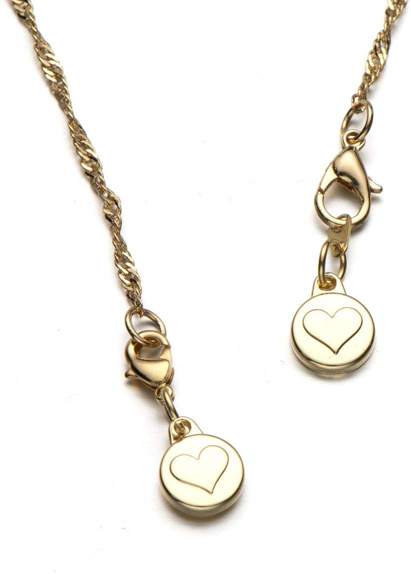 Locking Magnetic Bracelet Necklace Clasps with Heart Badge