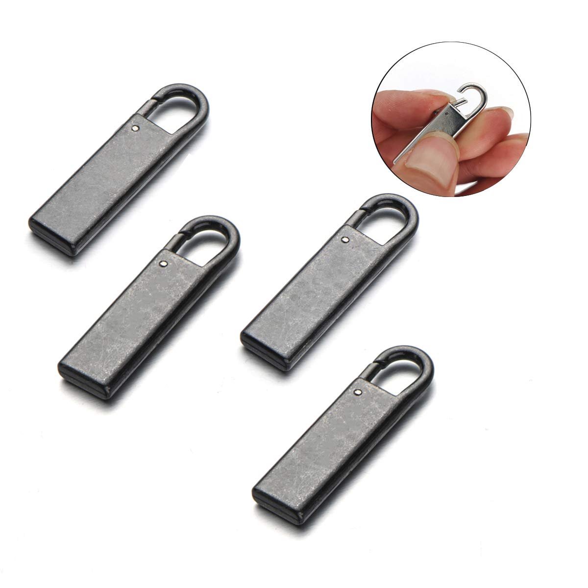 20 Pcs Zipper Pull Tabs Replacement Heavy Duty Zip Fixer Zipper Tags Repair  Pull Tab