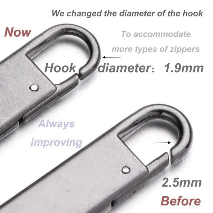 Zipper Pull Tab Replacement Metal Handle Mend Fixer For Suitcases