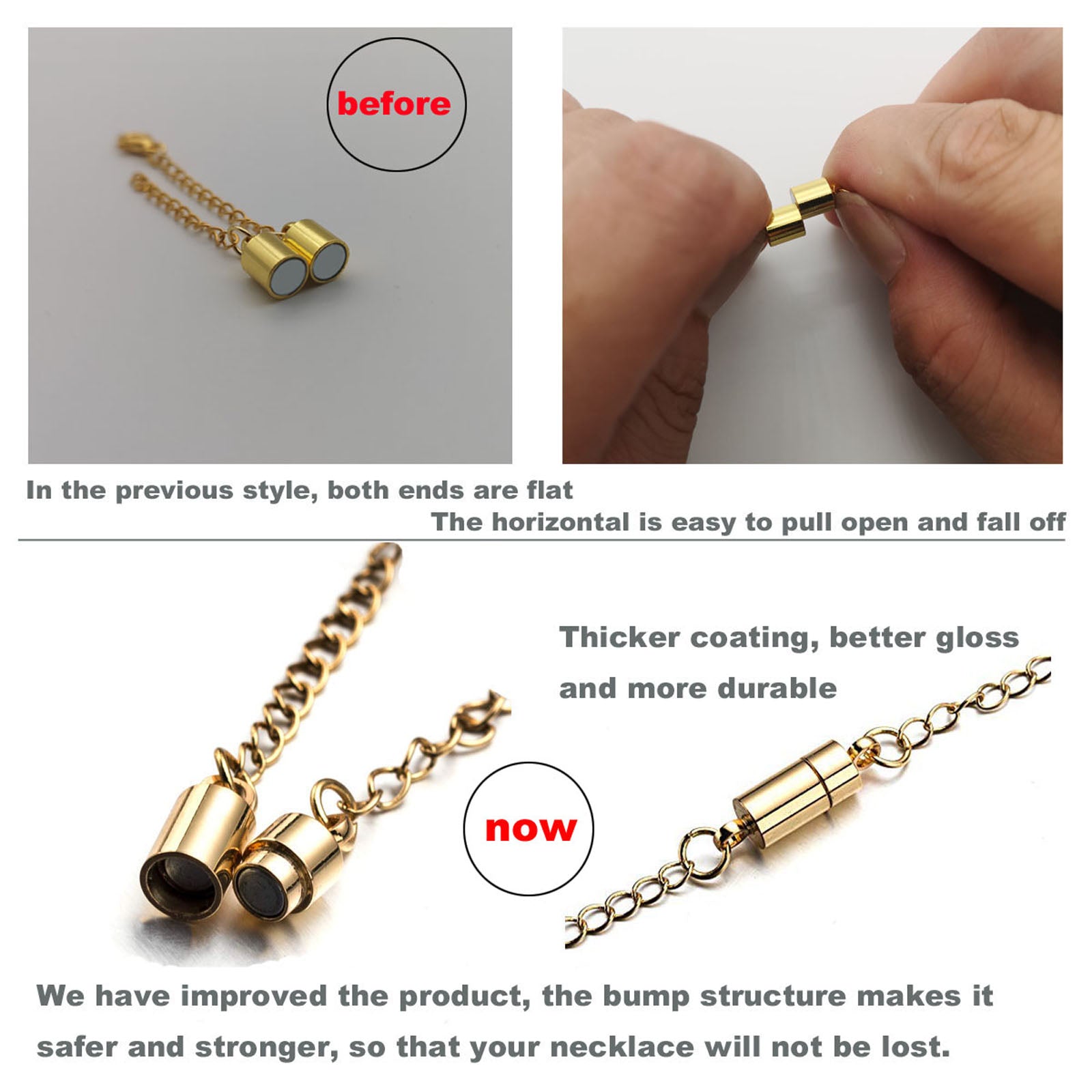Adjustable Chain Extenders and Magnetic Extenders for Necklace Bracelet